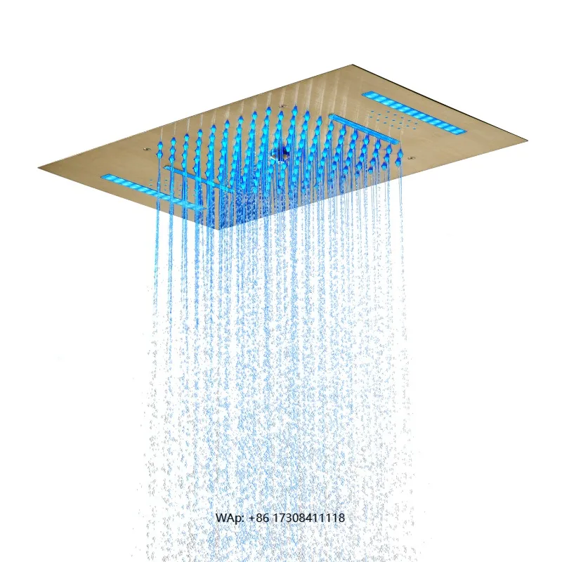 380 * 580mm 4機能シャワーヘッドLEDヘッドマッサージセット64色天井