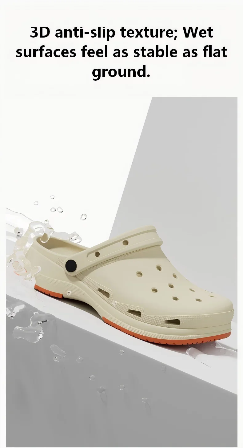 ZUOFU Unisex Klassische Zweifarbige EVA-Clogs, Rutschfeste Leichte Schuhe für Frühling und Sommer, für drinnen und draußen, Strand und Garten – Detail 4