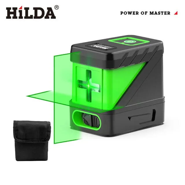 Hilda 2 linien laser ebene selbst nivellier grüne strahlen laser horizontale vertikale kreuz linie mini laser ebene