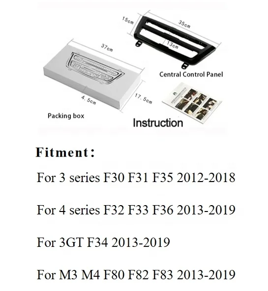 Für BMW 3er 4er F30 F32 F33 F34 F36 2-Farben Mittelkonsole AC-Panel Ambientebeleuchtung Radio-Zierleiste LED Armaturenbrettbeleuchtung – Detail 6