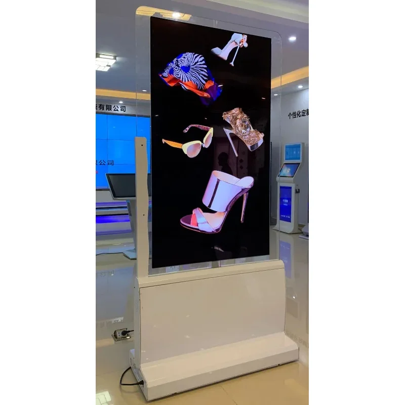 Capacitive touch OLED double-sided transparent advertising machine 55-inch OLED LCD transparent display