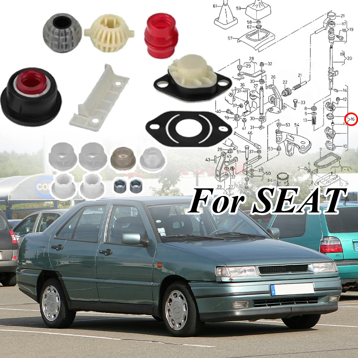 15 Teile/satz Für SEAT Cordoba 6K1 6K2 6K5 Ibiza Mk2 Inca Toledo Mk1 Vorne Schaltgetriebe Getriebe Verknüpfung Schalthebel Reparatur kit