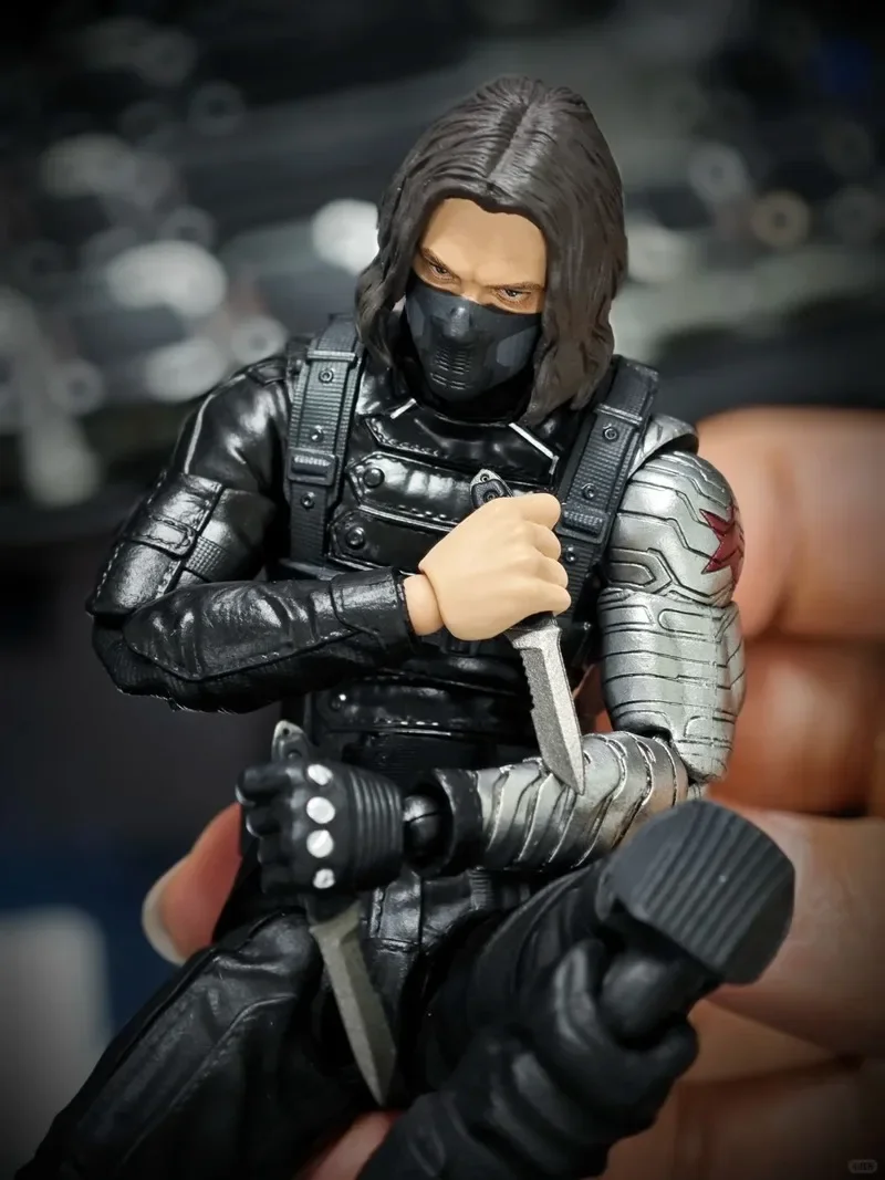 In Stock Medicom MAFEX Marvel Captain America 2 Winter Warrior Winter Soldier 6-inch Action Figure Model Toys