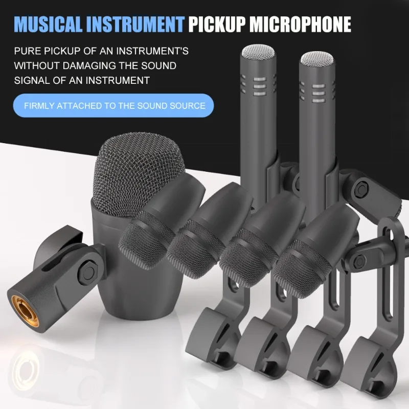 Set batteria, microfono, pickup per strumenti professionali per performance sul palco, set da 7 pezzi
