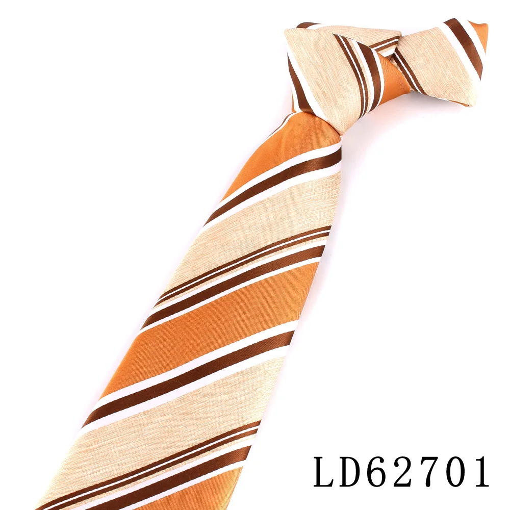 Orange Braune Krawatten für Männer und Frauen, Anzug, gestreifte Krawatte für Party, Business, klassische Paisley-Krawatten, Hochzeit, Krawatte, Bräutigam-Geschenke – Detail 23
