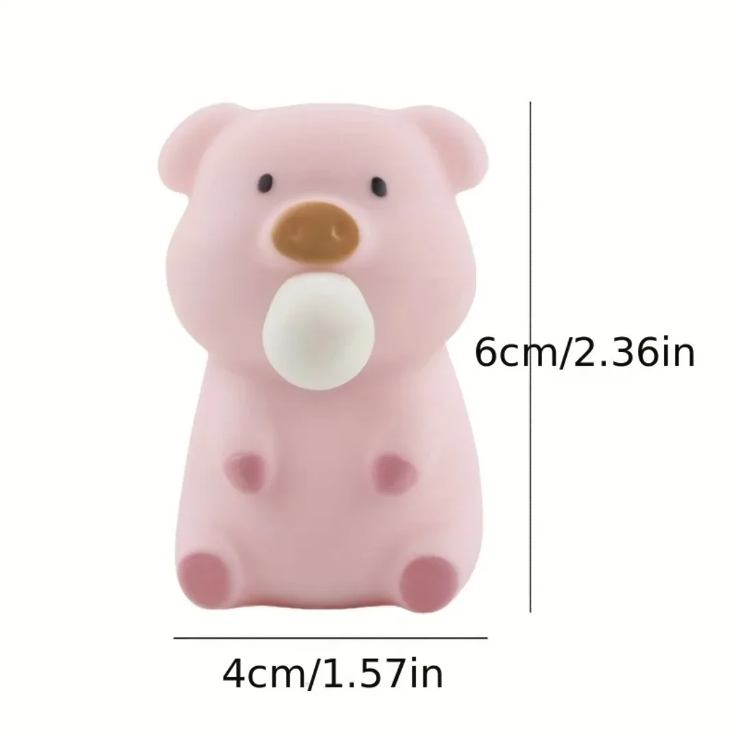 Creativo lindo cerdo escupir burbuja juguetes blandos Piggy juguete para apretar lindo Pigman alivio del estrés juguetes para niños regalo divertido ventilación juguete para apretar