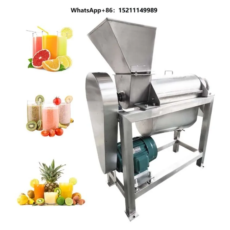 High-Performance Electric Spiral Crusher Juicer 304 Stainless Steel Juice Extractor for Fruit Pear Pressing