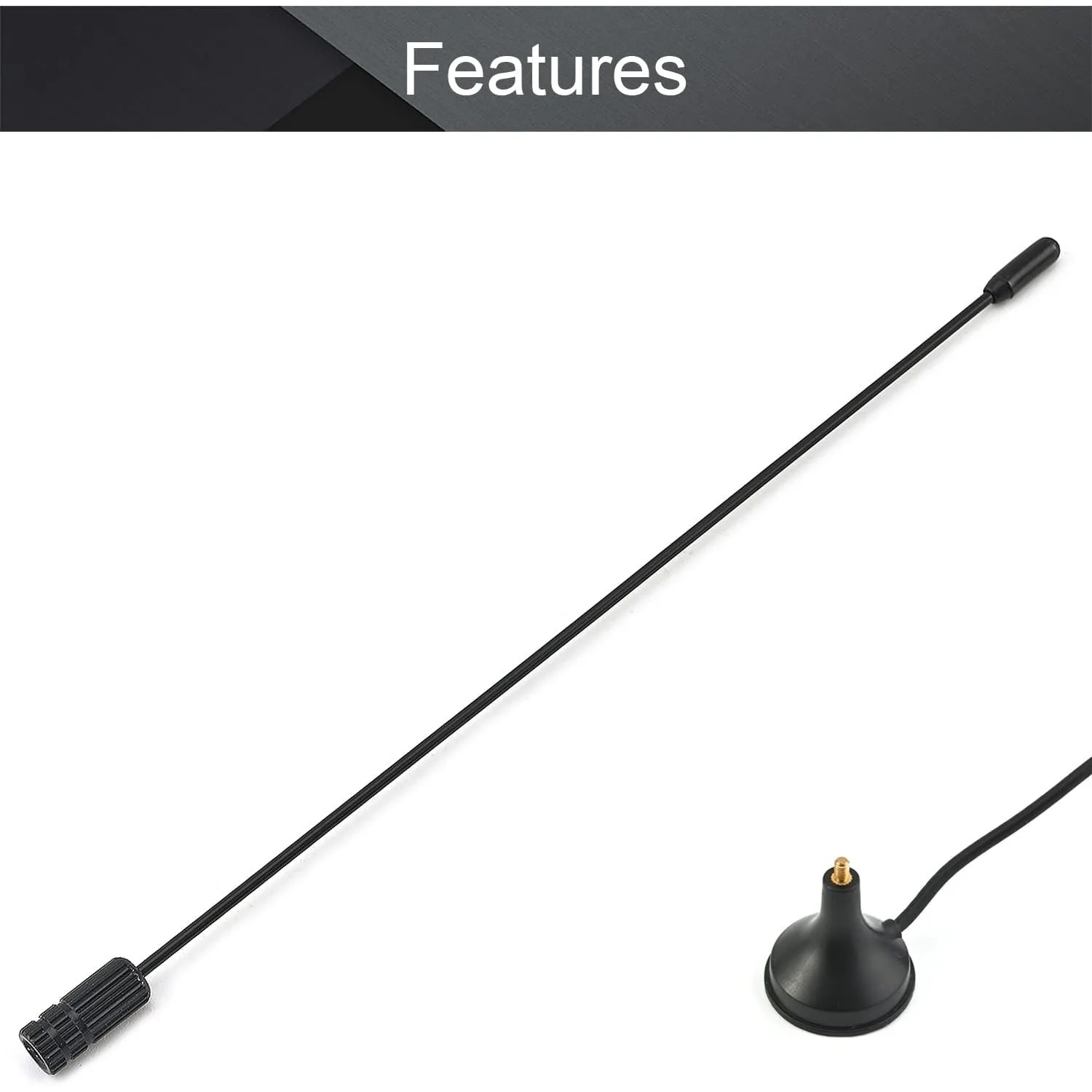 433MHz Omnidirectional Small Suction Cup Antenna RG174 3m 5DB SMA Male Connector for Meter Reading and Data Transmission Module