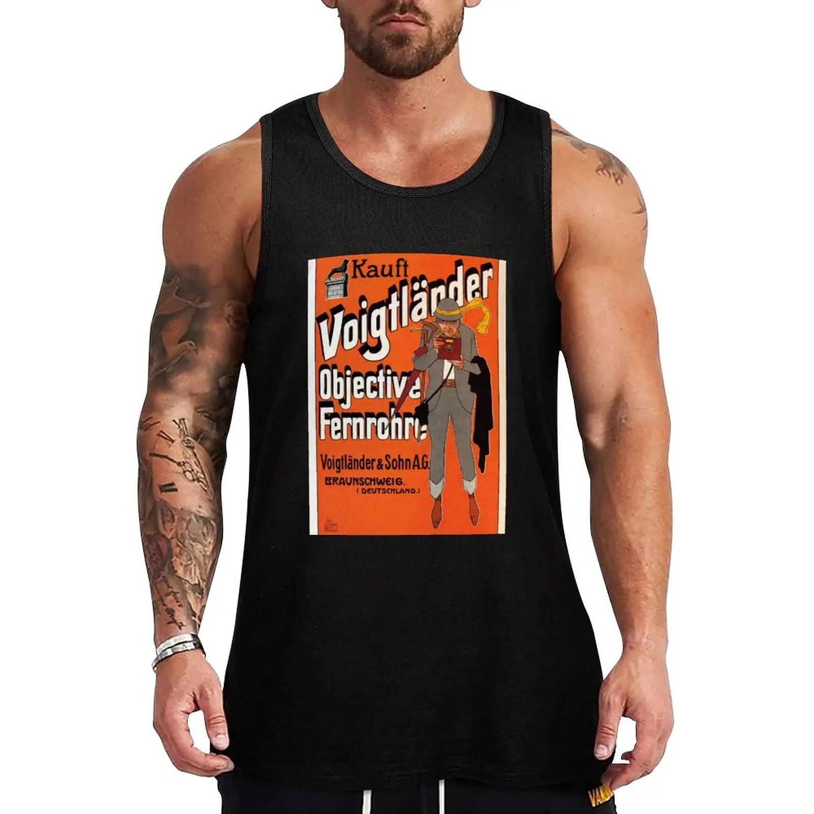 

Voigtlander vintage photography advert Tank Top sports clothes for men vest for men men clothes