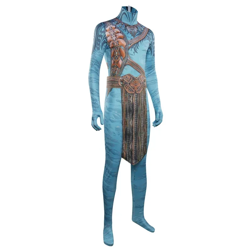 The Way of Water Roleplay Costume pour hommes, Jake Cuts LY, Avatar 2 Movie, FantrenforMan Jumpsuit, Halloween Carnival Gril Disguise