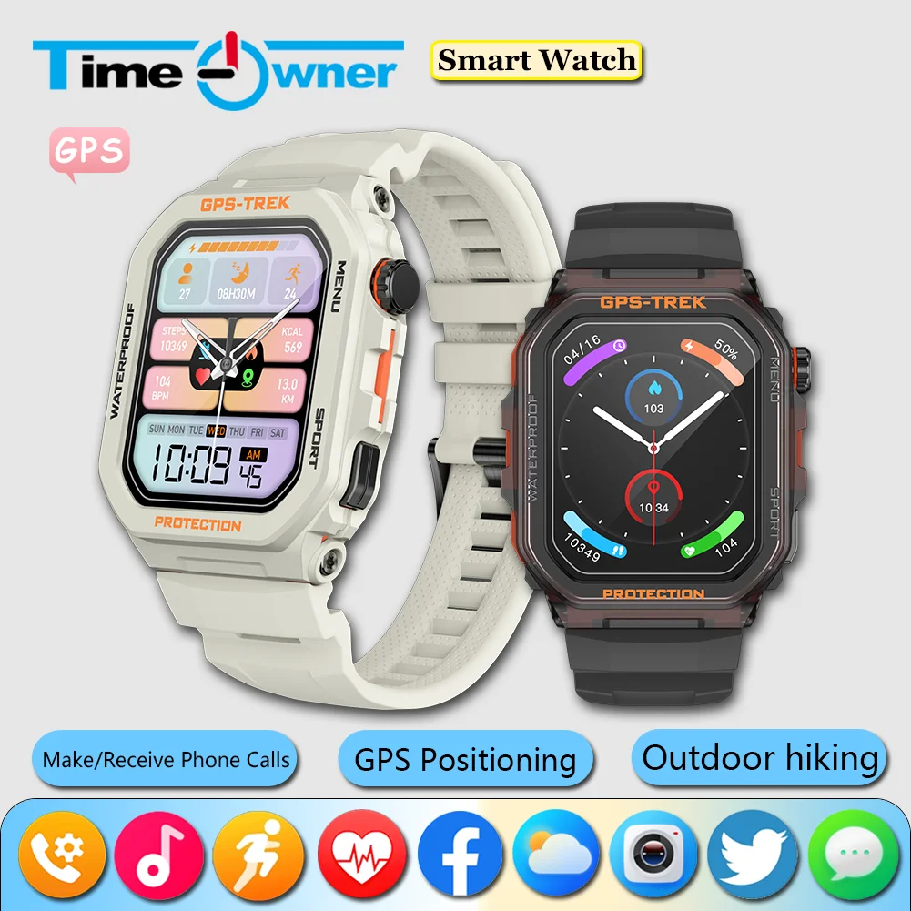 

Time Owner Make/Receive Phone Calls Smart Watch Men and Women Outdoors Sports Assistance GPS SmartWatch For IOS Android