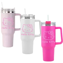 Saniris Hellikittys Kuromi Cinnamoroll My Melody Bingba Water Thermos Cup caffè in acciaio inossidabile di grande capacità bottiglia per auto da 40 once