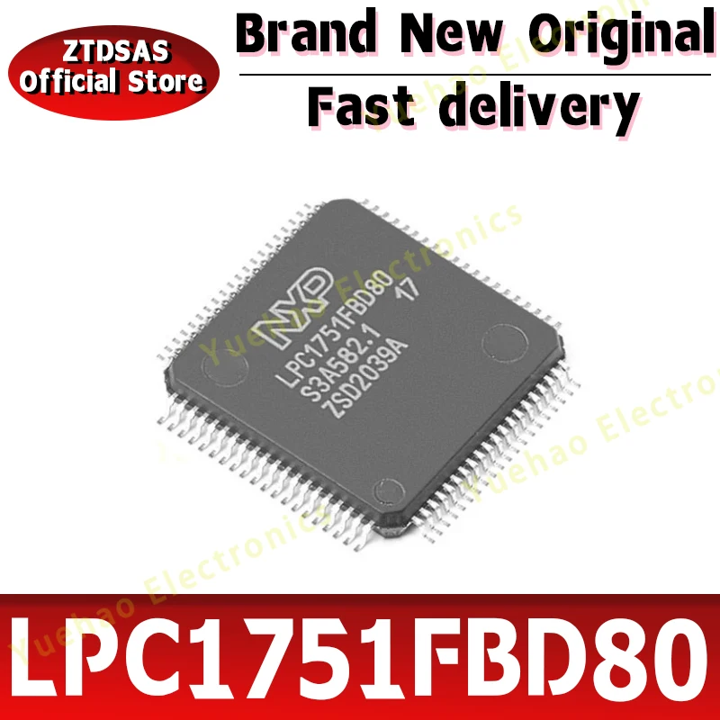 Nuovo originale LPC1751FB LPC1751F LPC1751 IC MCU LQFP-80 Chip