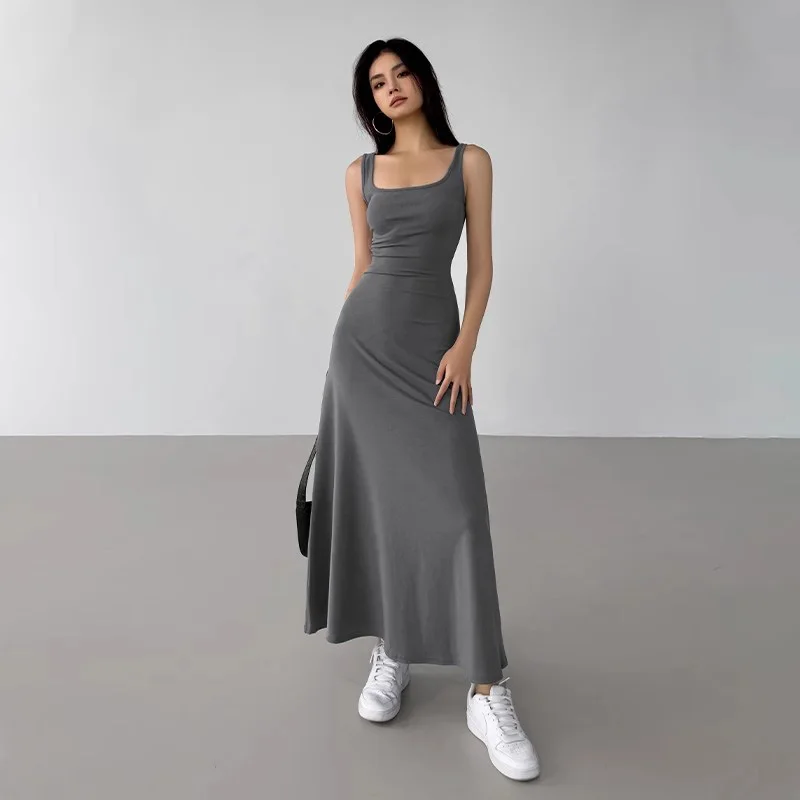 Women's Square Neck Midi Tank Dress