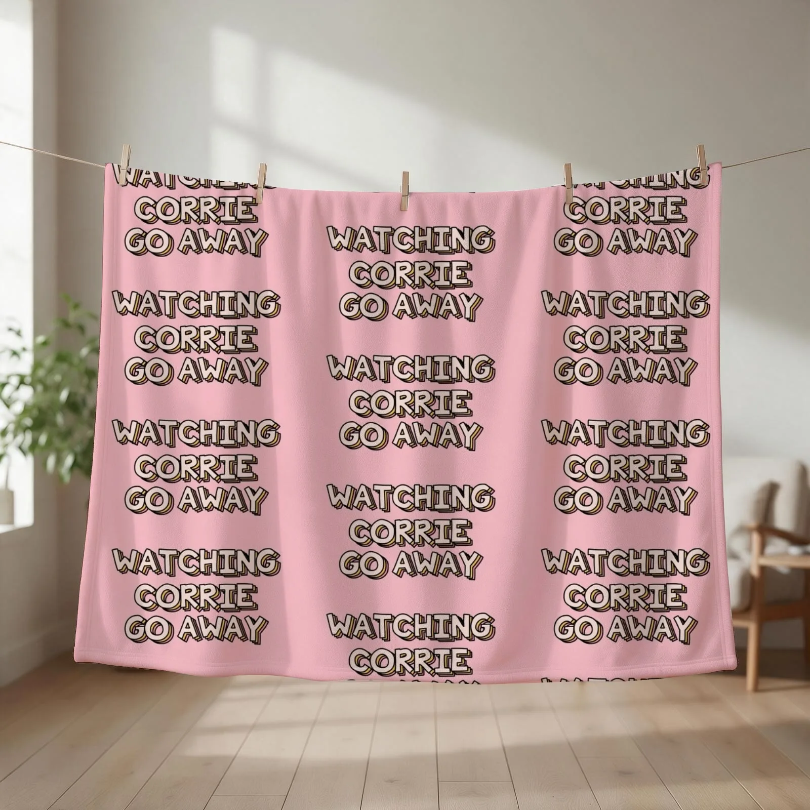 Watching Corrie Go Away Throw Blanket Polar Softest Summer Multi-Purpose Blankets