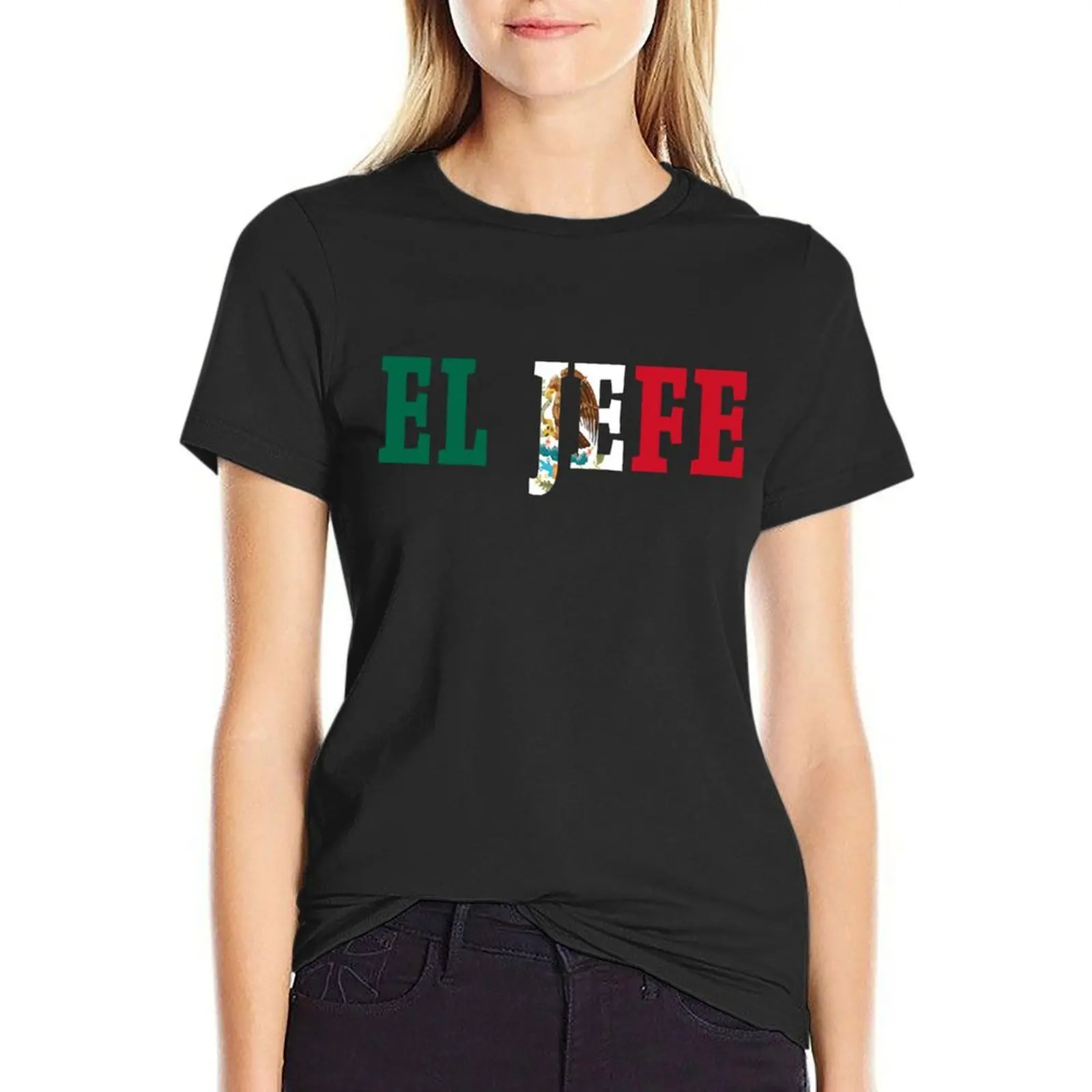 

El Jefe Mexican Pride Mexico Flag Men product T-Shirt new edition Female clothing summer clothes female Women's cotton t-shirt
