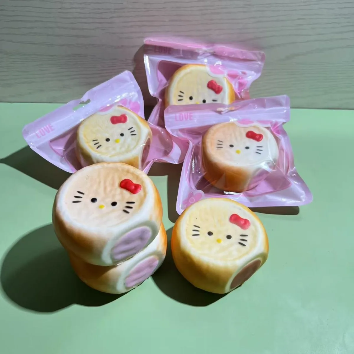 مرحبا كيتي أنيمي الكرتون لينة تدفق بطيئة القلب نفخة لعبة ساندويتش الإجهاد الإغاثة ضغط اللعب هدية لصبي فتاة الأطفال #3