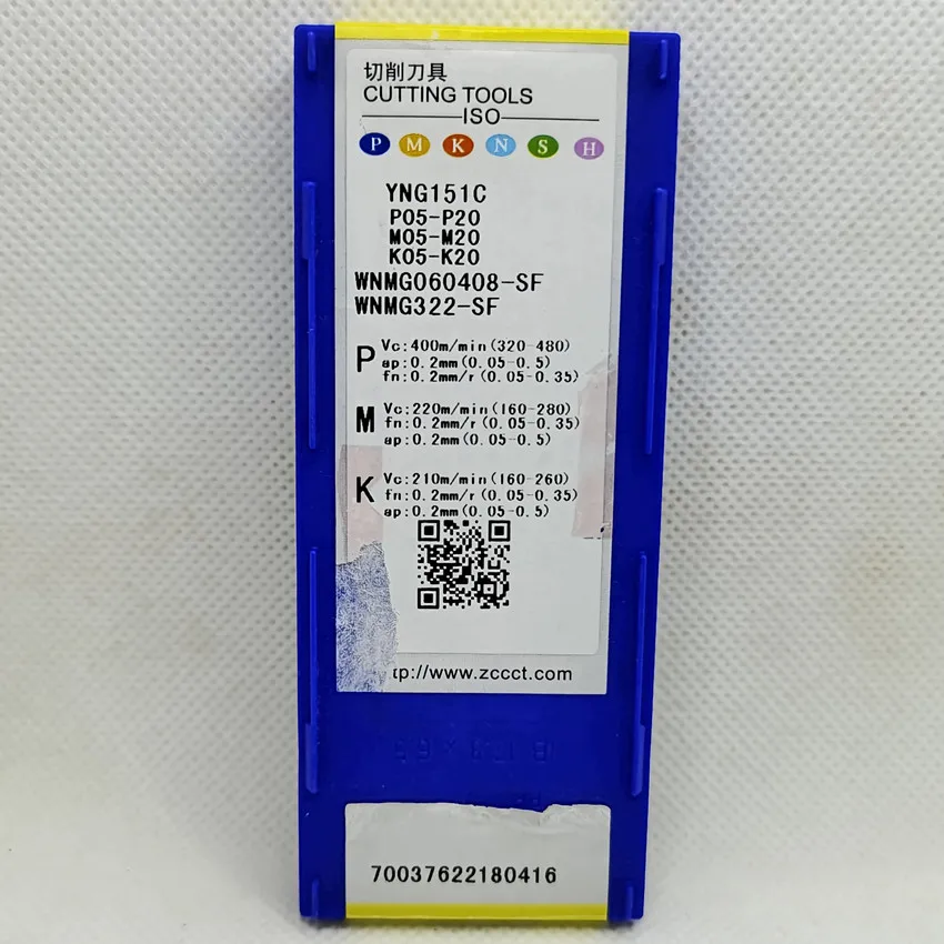 WNMG060404-SF YNG151C/WNMG060408-SF YNG151C WNMG321 WNMG322 ZCC.CT Lama CNC inserti in metallo duro utensili per tornitura inserti 10 pz/scatola