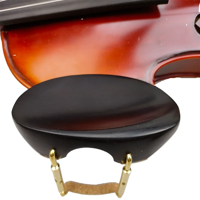 

Black Viola Chin Rest /Chinrest With Clamp Bracket Holder Cork,Ebony Wood Accessories