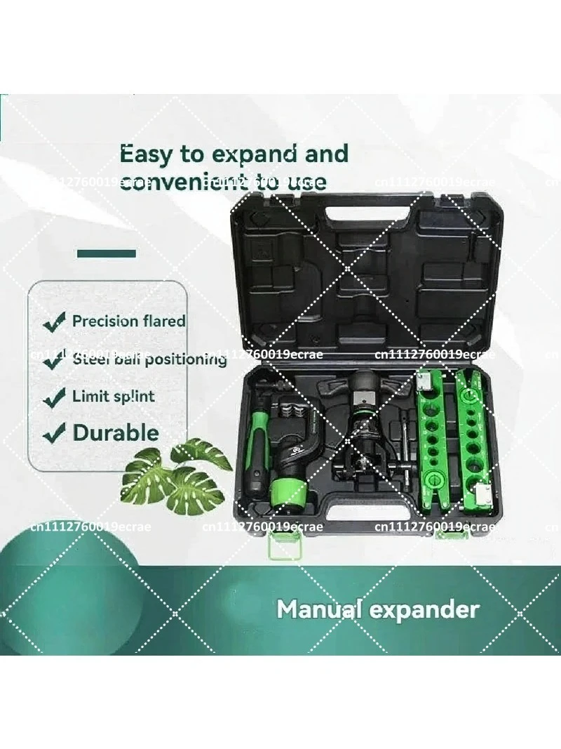 Manual Eccentric Tube Expander Ratchet Flaring Tool Kit for AC Copper Pipe HVAC