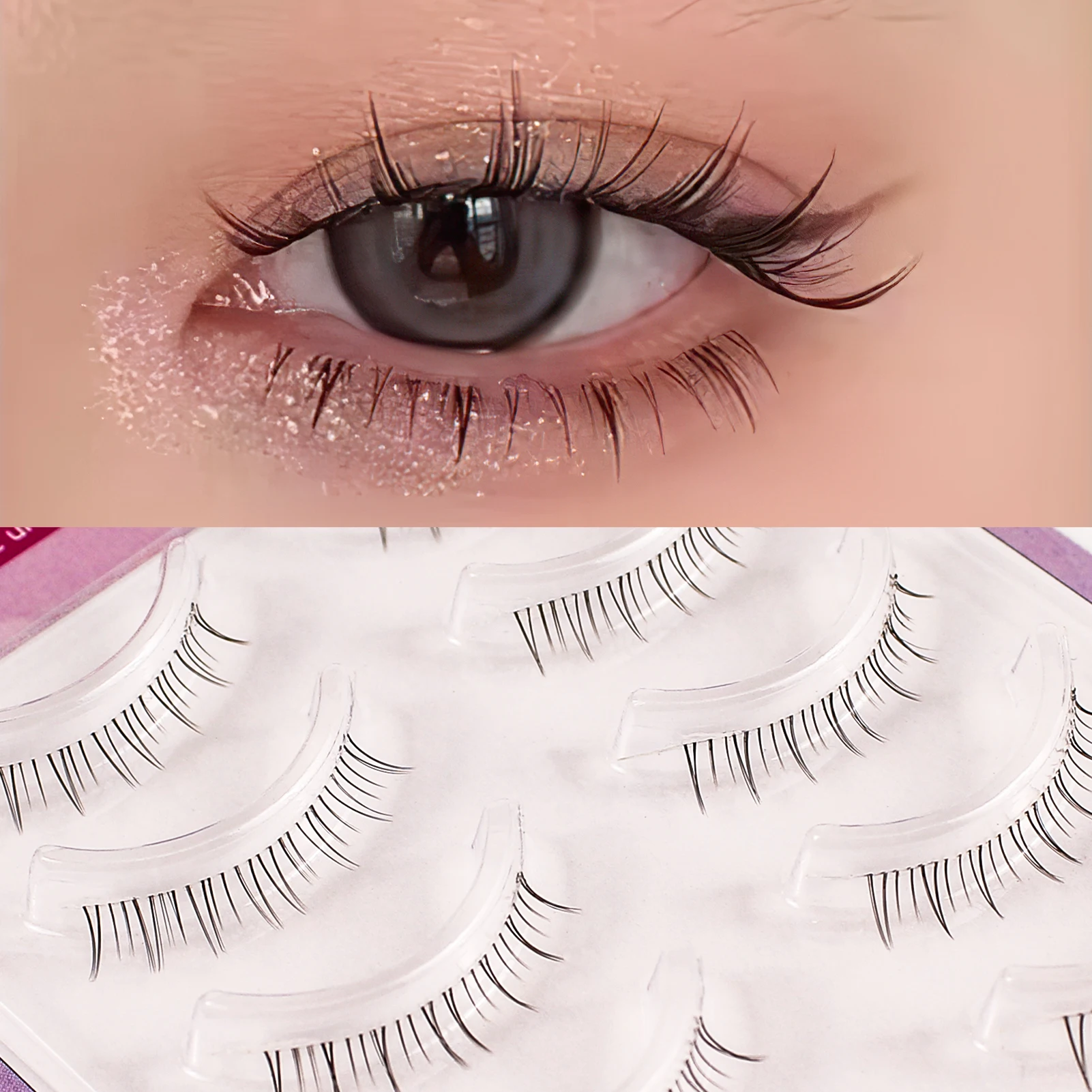 Simulation Daily False Eyelashes Well Bedded Lengthening Wisps Lashes for Daily Working or Stage Makeup B88