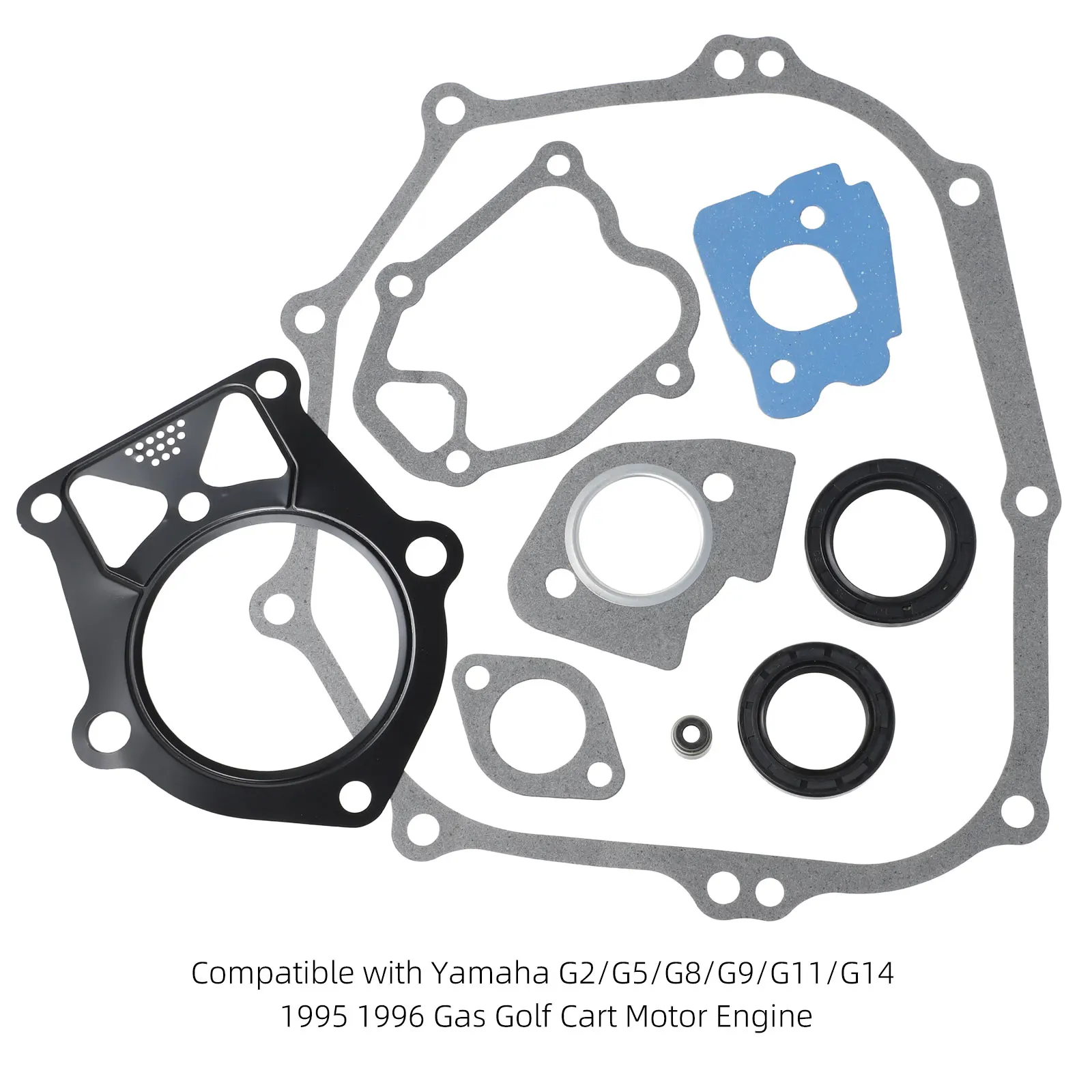 Roykaw Golf Cart Engine Gaskets & Seals Rebuild Fit for Yamaha G2/G5/G8/G9/G11/G14 Gas (1985-1995), OEM# JN5-11181-00-00