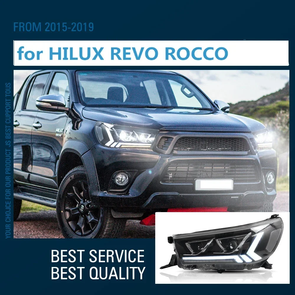 car FULL LED Headlight For HILUX REVO ROCCO 2015-2019 headlights With DRL And Turn Signal