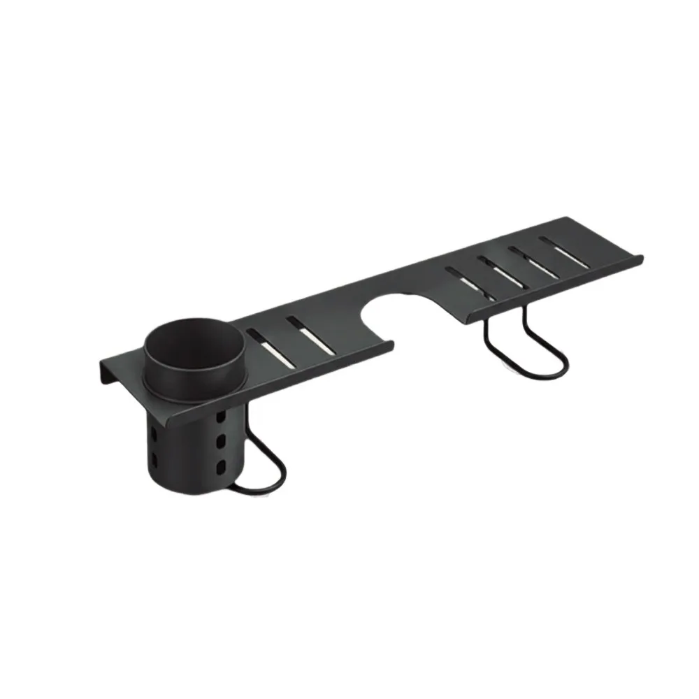 Étagère de rangement pour salle de bain en acier au carbone, égouttoir creux, support vertical pour robinet, grande capacité, gain de place