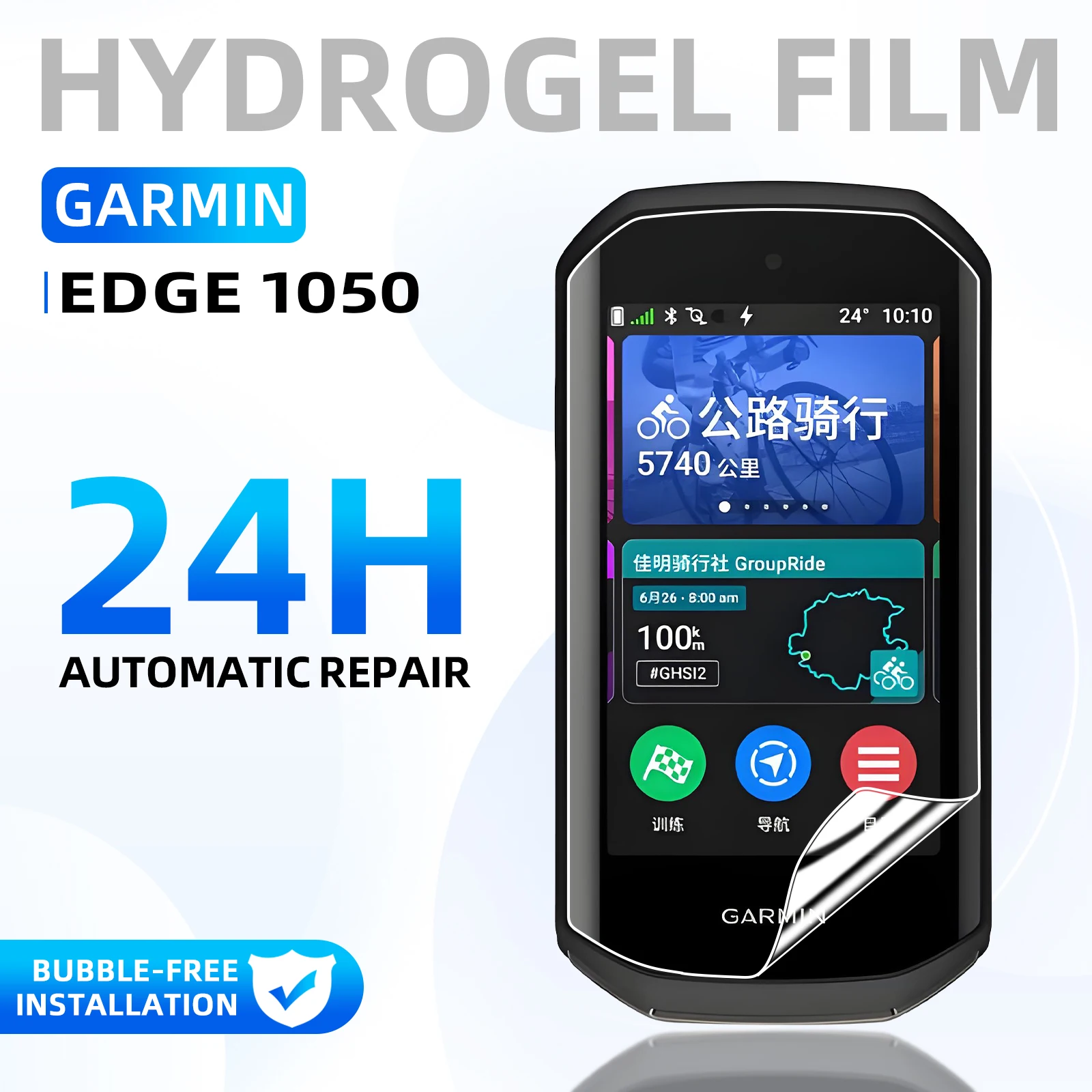 

Hydrogel Film for Garmin Edge 1050 Screen Protector Anti-scratch, HD Clear Full Coverage Soft Protective Film Accessories