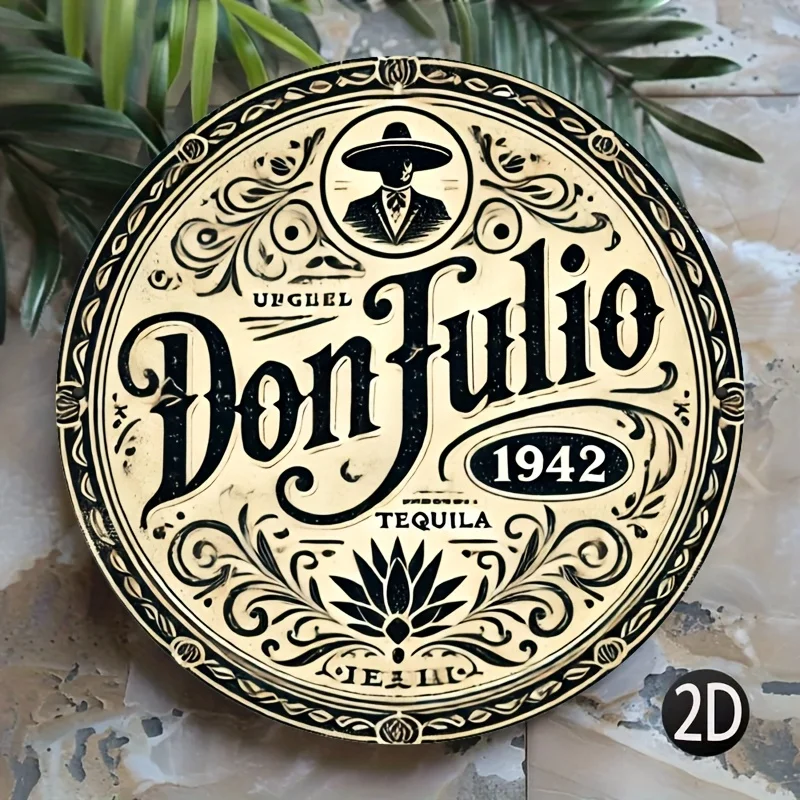 2D Flat 7.8X7.8 Round Don Juan Tequila Aluminum Sign Tequila Lover Decor Gift For Mexican Bar Cafe