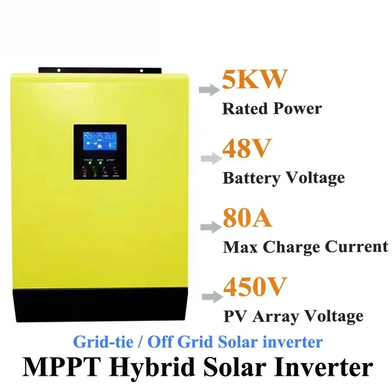 Solar Inverter On/Off grid Solar Grid Tie Inverter single phase output 220-240VAC parallel type 48VDC