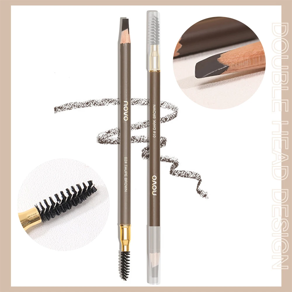 Waterproof Sweatproof Eyebrow Pencil Non-smudge Matte Natural Lasting Brown Wild Brow Eyeliner Lower Eyelashes Makeup Cosmetics