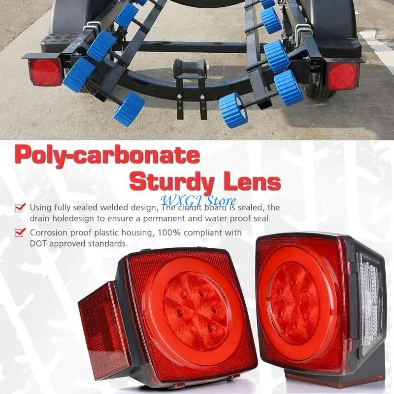 

37JE Trailer Truck LED Brake Stop Lamp Warning Light Rear Tail Marker Lamp 12V