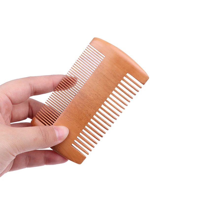 Wooden Beard Comb Mustache Hair Comb For Men Fine Coarse Teeth Perfect Beard Balms Essential Oils Comb