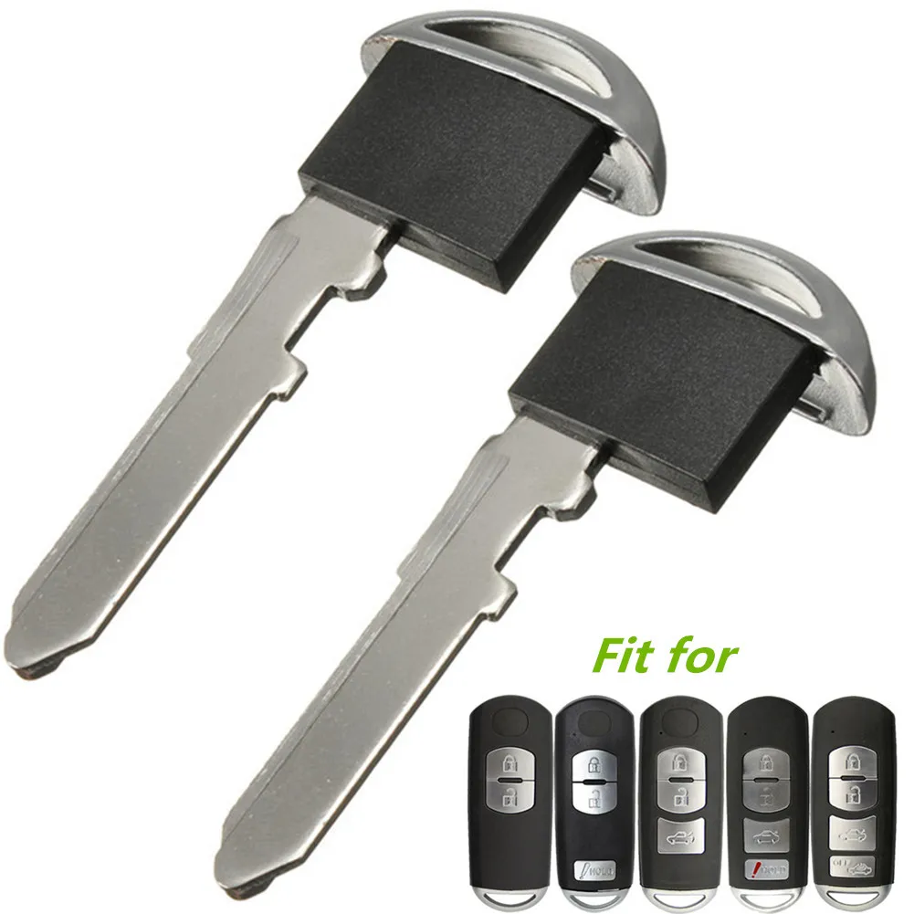 

WFMJ 2Pcs Replacement for Mazda 3 5 6 Uncut Remote Emergency Insert Key Blade Blank
