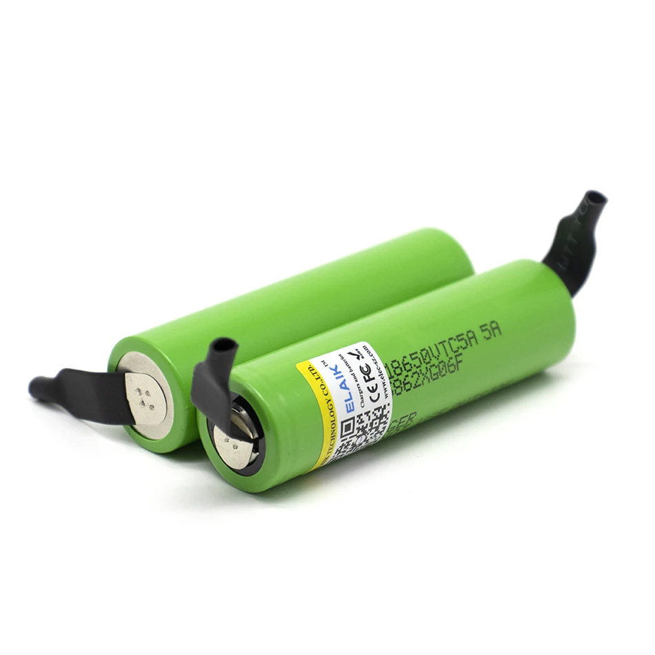 18650 Rechargeable Lithium Battery 3.7V 2600mAh Stable performance high quality cell power battery VTC5-Nickel sheet