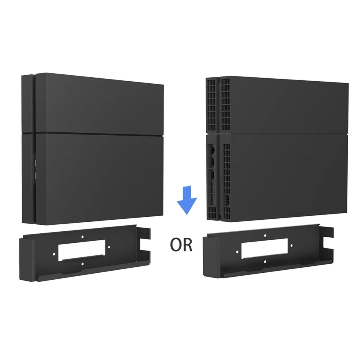 Wall Mount for Original, Near or Behind TV, Space Saving & Improved Airflow, Drop Protection for Game Accessories