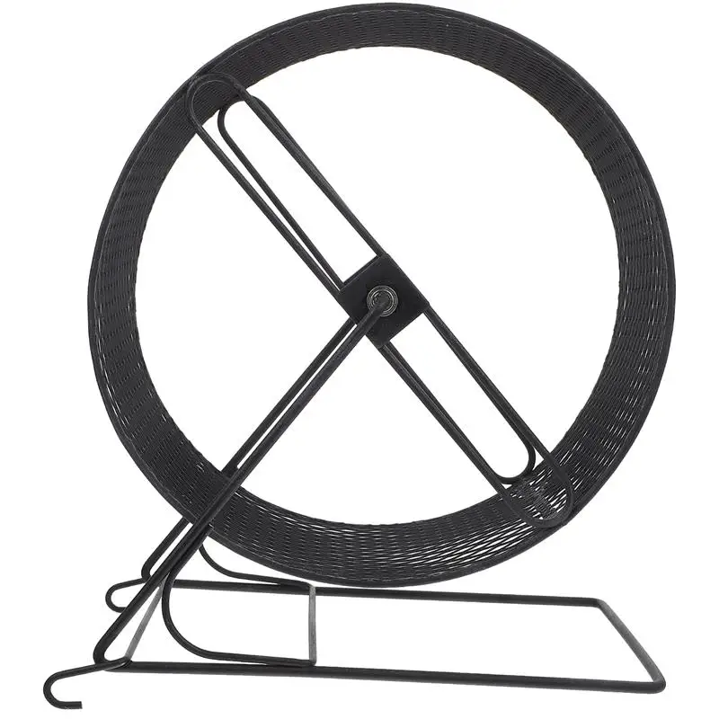 1pc Hamster Exercise Wheel With Bracket Mute Running Wheel Iron Running Wheel Toy For Small Animal Chinchilla Hedgehog Guinea