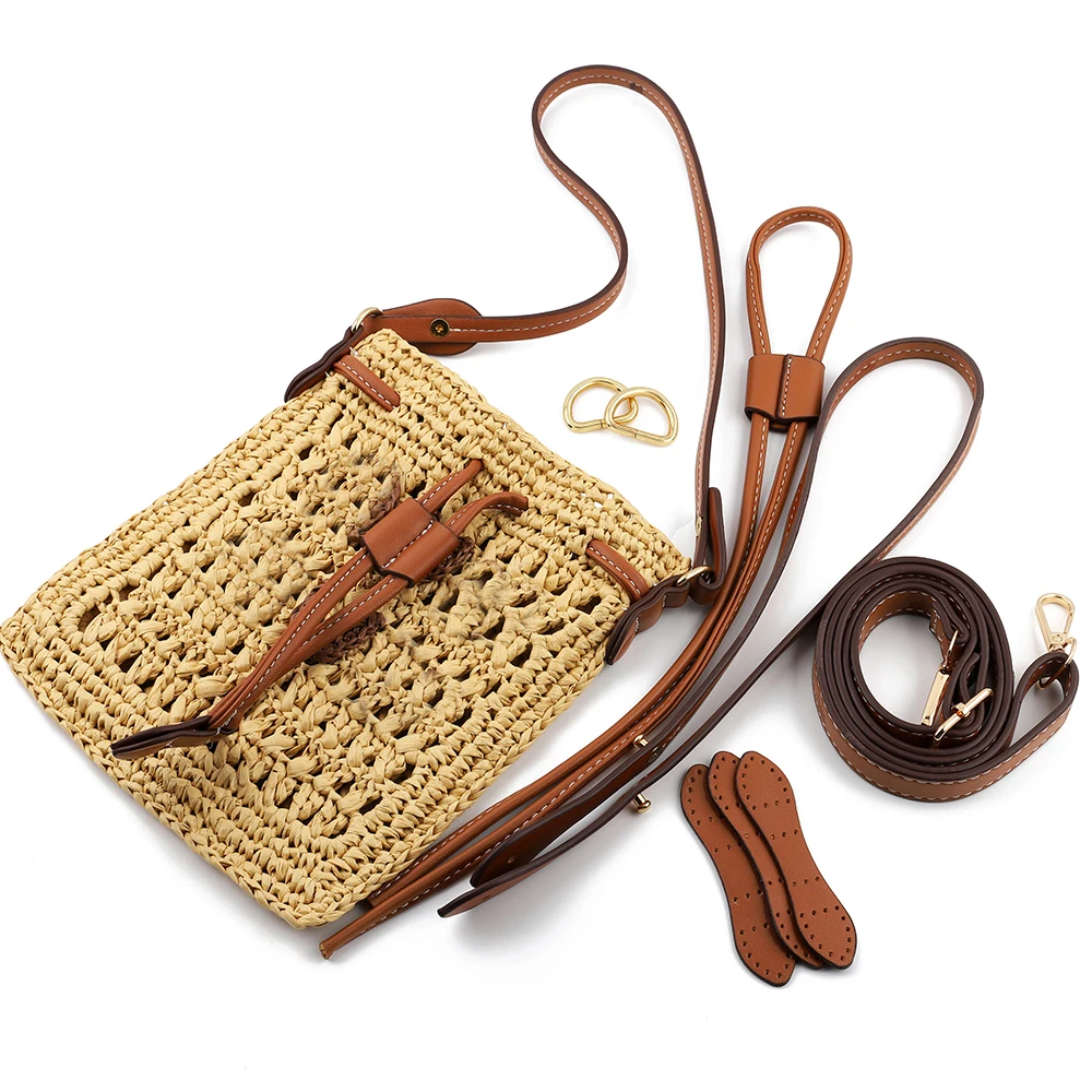 DIY Handmade Knitting Crochet Backpack Shoulder Bag Straps Handbag Handles Replacement Accessories for DIY Bucket Bag Handles