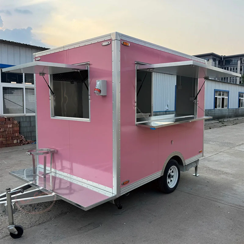 

Commercial Food Van Coffee & Ice Cream Mobile Food Truck Trailer with Full Kitchen Facilities