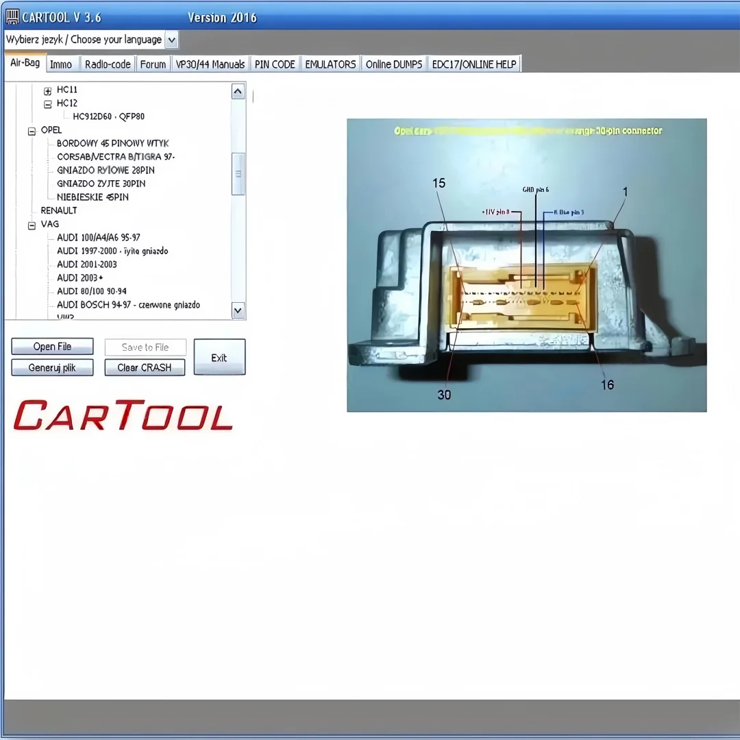 2025 أداة سيارة CarTool 3.6 الساخنة لإعادة ضبط برنامج إصلاح السيارة Immo وAirbag Windows 7/10/ 11