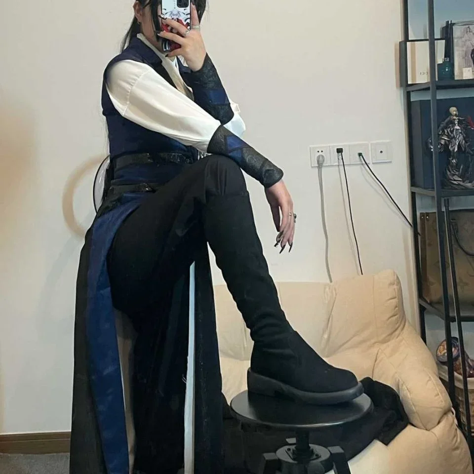 Costumes de Cosplay Anime Erha Mo Ran, Costume Tian Guan Ci Fu He Xuan Mo Ran, Chaussures, Perruque, Prps pour Femmes et Hommes, ixd'Halloween