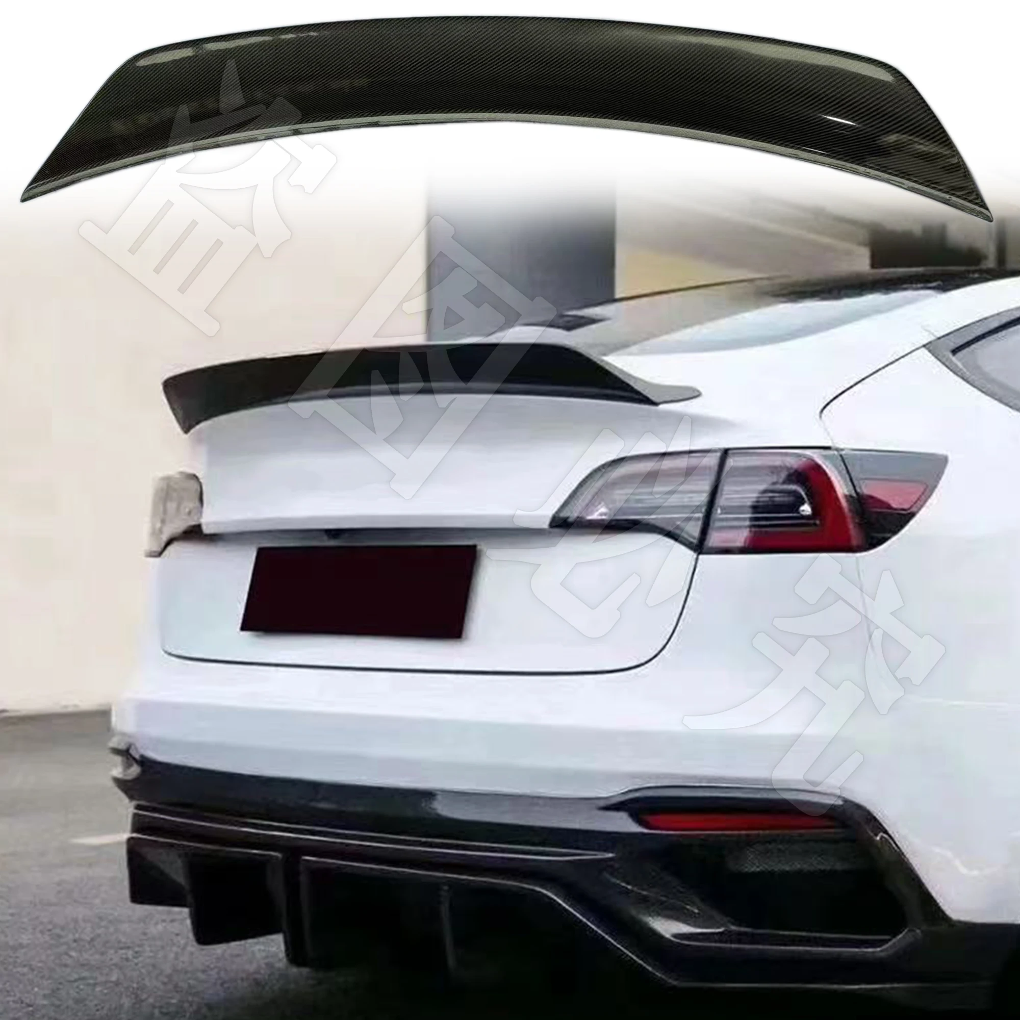

Спойлер для Tesla Model 3 17-22 Tesla Model 3, декоративная крышка багажника в стиле IMP, аэродинамический комплект, аксессуары для диффузора из углеродного волокна