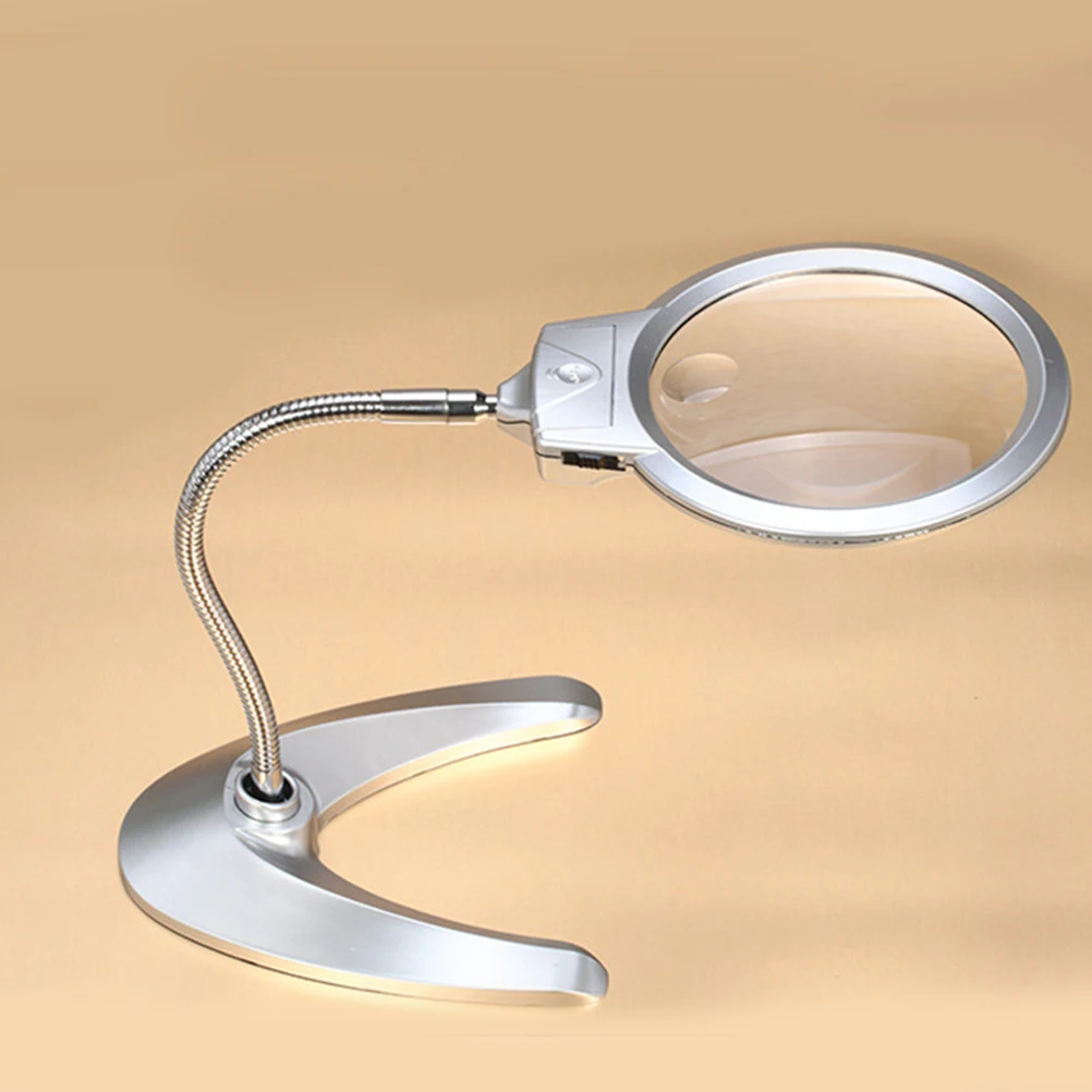 

LED 2X 6X Lens Adjustable Magnifier Led Lamp Metal Arm for Reading Crafts Jewelry Design Energy Saving Desk Lamp