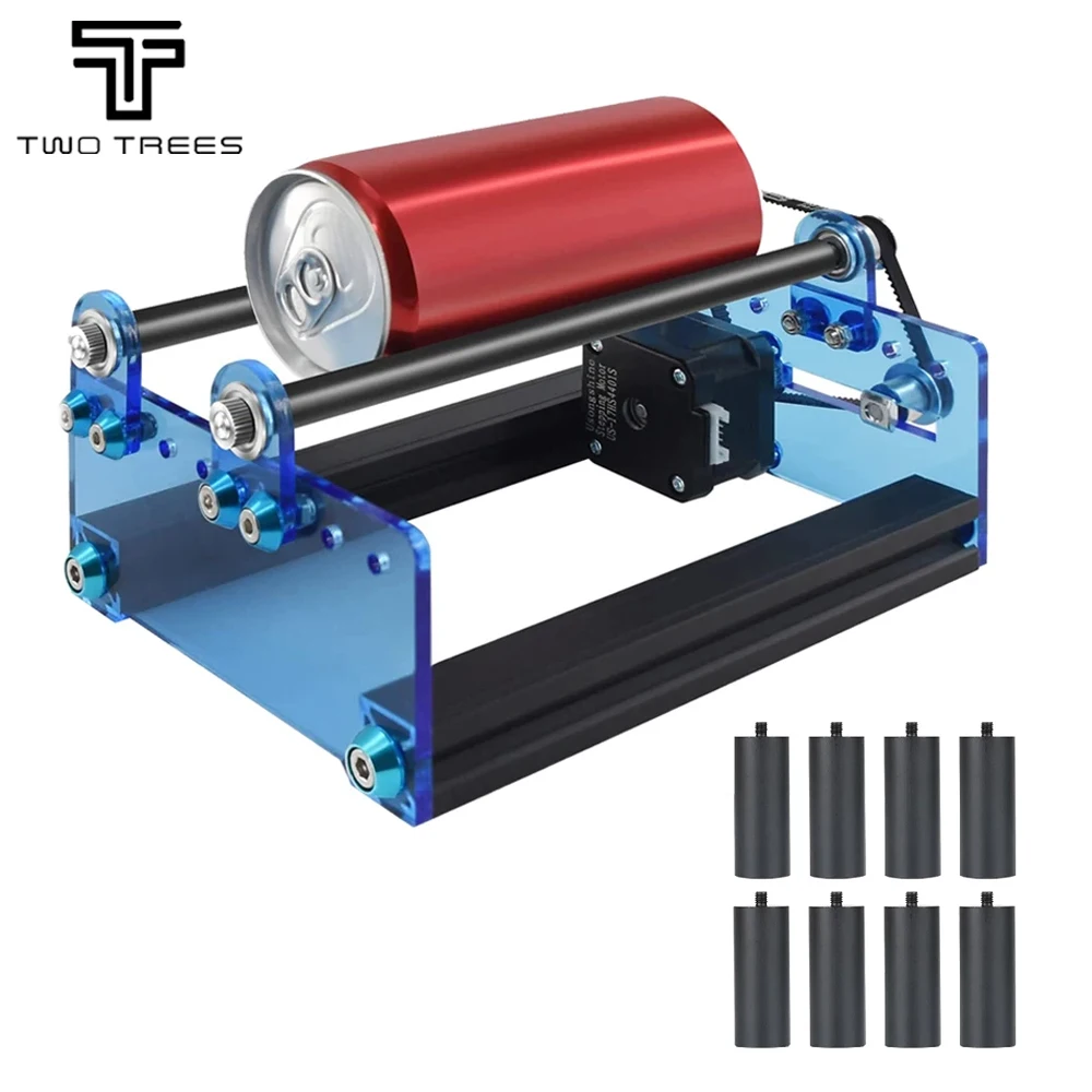 

Лазерный Гравировальный 3D-принтер Twotrees, Y-образная вращающаяся роликовая гравировальная машина, модуль для гравировки цилиндрических объектов