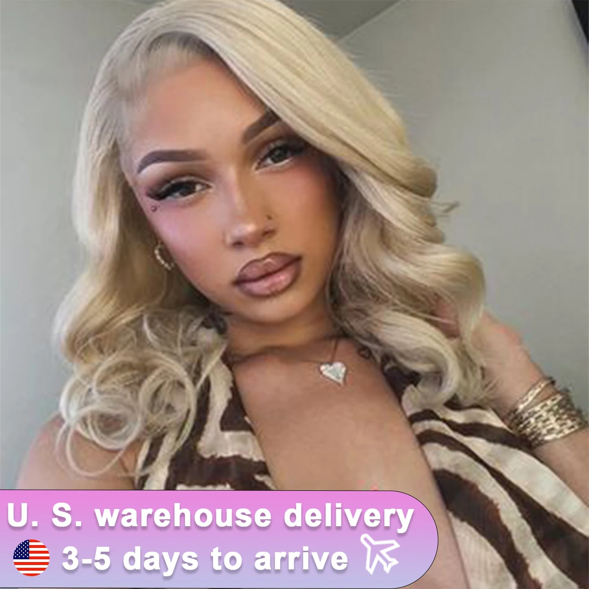 613 Blonde Short Curly Bob Wig Lace Front Wig Loose Wave Platinum Natural Hairline Hot Resistant Glueless Bob Cut Wigs for Women