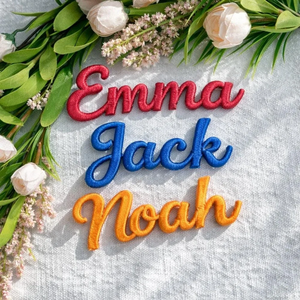 Custom Name Embroidered Patch 5.7cm Height Personalized Sew‑On Name Applique For Clothing Bag Jacket DIY Decoration - view 4