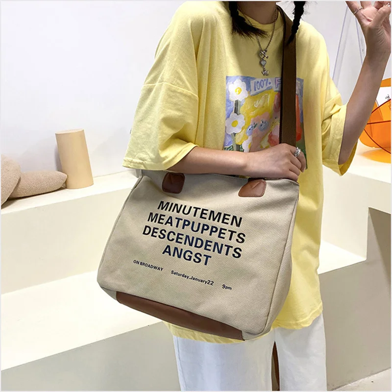 2022 New Top Quality Women Canvas Shoulder Bags Large Size Printed Letters Handbags Totes  Multifunctional bags Drop Shipping