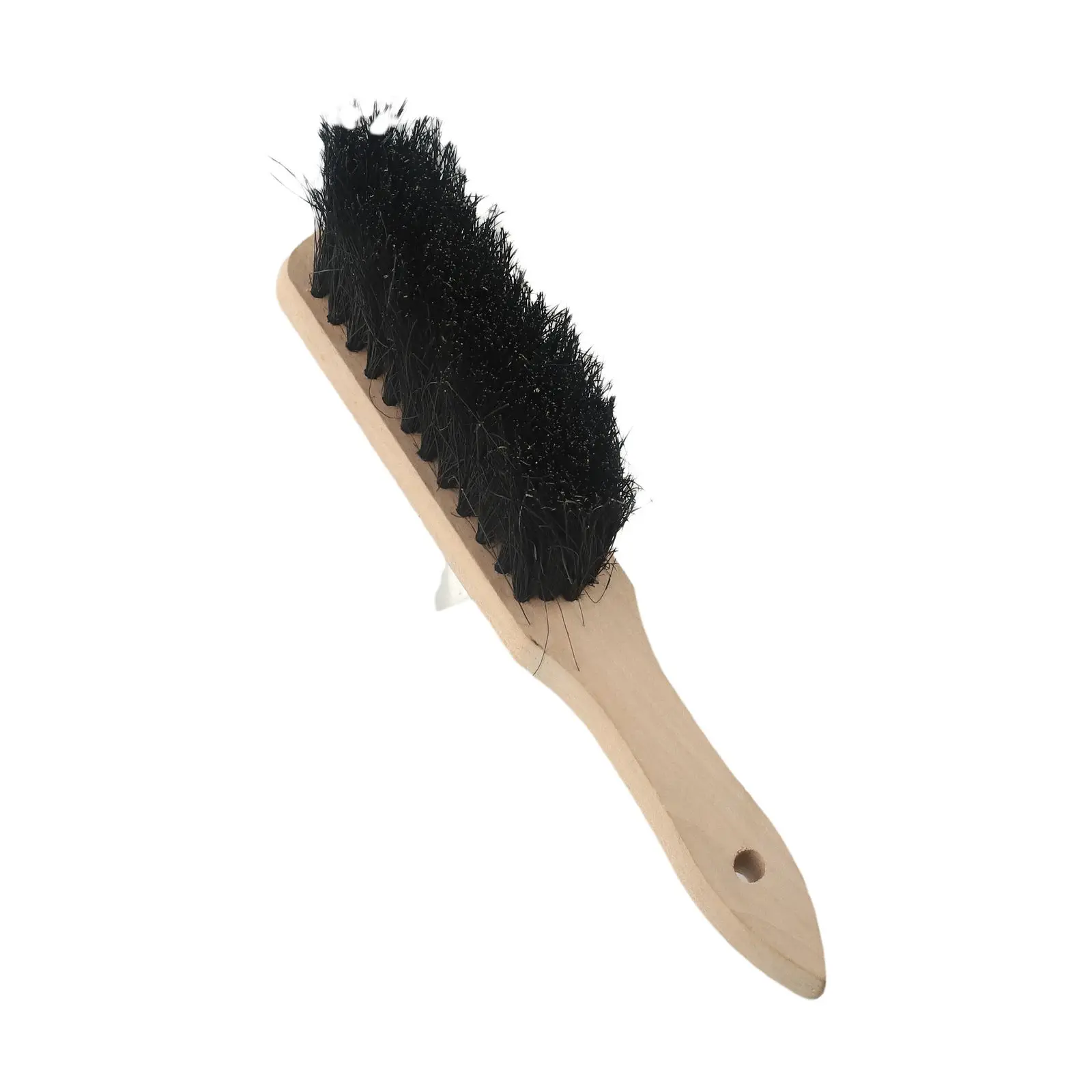 Brosse à foyer pour cheminée avec manche en bois et poils AMP, WagCleansnap, entretien optimal