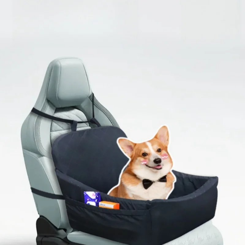 Vehicle Dog Car SUV Seat Puppy Bed with Adjustable Fixed Strap Non-Slip Bottom Dog Seat for Dog Cat Traveling Carry Supplies